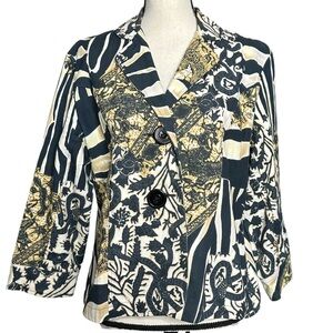 Shelly & Arnold Blazer XL Floral Denim Jacket